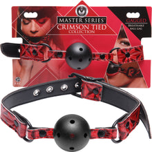 Load image into Gallery viewer, Crimson Tied Breathable Ball Gag