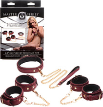 Load image into Gallery viewer, 6 Piece Velvet Bondage Set
