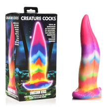 Load image into Gallery viewer, Creature Cock Unicorn Kiss Tongue Glow-in-the-Dark Silicone Dildo Sex Toy