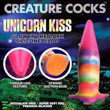 Load image into Gallery viewer, Creature Cock Unicorn Kiss Tongue Glow-in-the-Dark Silicone Dildo Sex Toy
