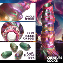 Load image into Gallery viewer, Creature Cocks Larva Silicone Dildo Fantasy Eggs Hollow 9" Dong
