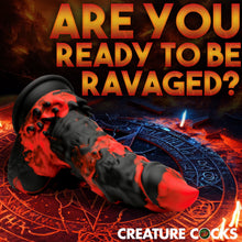 Load image into Gallery viewer, Creature Cocks Fire Demon Monster Silicone Dildo 8.5" Suction Cup Sex Toy