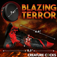 Load image into Gallery viewer, Creature Cocks Fire Demon Monster Silicone Dildo 8.5" Suction Cup Sex Toy