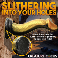 Load image into Gallery viewer, Creature Cocks Golden Snake Silicone Dildo Suction Cup 9" Dong Sex Toy
