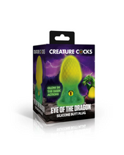 Load image into Gallery viewer, Creature Cocks Eye of the Dragon Silicone Butt Plug - Green