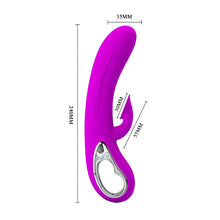 Load image into Gallery viewer, Pretty Love Nicola G-Spot Rabbit Vibrator Clitoral Stimulator Sucker USB