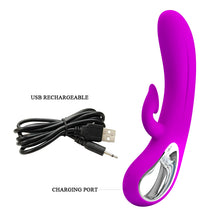 Load image into Gallery viewer, Pretty Love Nicola G-Spot Rabbit Vibrator Clitoral Stimulator Sucker USB