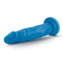 Load image into Gallery viewer, Blush Neo Dual Density 7.5" Cock Neon Dildo Suction Cup Sex Toy Blue