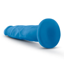 Load image into Gallery viewer, Blush Neo Dual Density 7.5" Cock Neon Dildo Suction Cup Sex Toy Blue