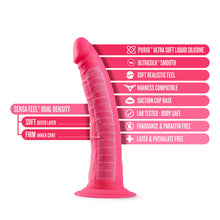 Load image into Gallery viewer, Neo Elite 7.5" SILICONE Dual Density Cock Dildo Suction Cup Neon Pink Sex Toy