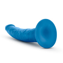 Load image into Gallery viewer, Neo Elite 7.5" Silicone Dual Density Cock Dildo Suction Cup Neon Blue Sex Toy