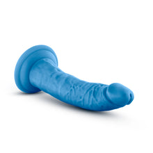 Load image into Gallery viewer, Neo Elite 7.5" Silicone Dual Density Cock Dildo Suction Cup Neon Blue Sex Toy