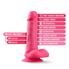 Load image into Gallery viewer, Neo Elite 6" Silicone Dual Density Cock Balls Dildo Neon Green Pink Sex Toy