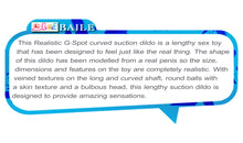 Load image into Gallery viewer, Baile Alex 11" Curved Realistic Dildo 28cm Dong Suction Cup Flesh