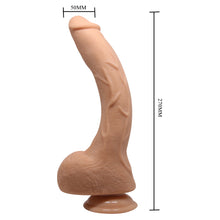Load image into Gallery viewer, Baile Jack 10.6" Vibrating Dildo 27cm Large Veined Dong Suction Cup Base