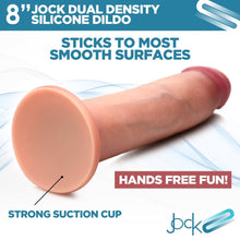 Load image into Gallery viewer, Jock 8" Dual Density Silicone Dildo Realistic Dong Suction Cup Sex Toy