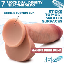Load image into Gallery viewer, Jock 7" Dual Density Silicone Dildo Balls Realistic Dong Suction Cup Sex Toy