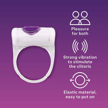 Load image into Gallery viewer, Durex Intense Vibrating Cock Ring Couples Penis Clitoral Stimulator Sex Toy