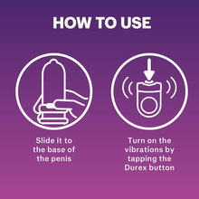 Load image into Gallery viewer, Durex Intense Vibrating Cock Ring Couples Penis Clitoral Stimulator Sex Toy