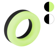 Load image into Gallery viewer, F-19: 100% LIQUID SILICONE 2 TONE C-RING BLACK/GLOW