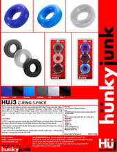 Load image into Gallery viewer, Hunky Junk 3x Cockings Penis Cock Ring HunkyJunk by OxBalls Red/Tar