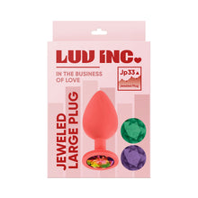 Load image into Gallery viewer, Jp32: JEWELED MEDIUM PLUG W/ 3 STONES - LIGHT PINK