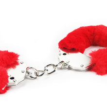 Load image into Gallery viewer, Lovetoy Fetish Pleasure Fluffy Hand Cuffs Red