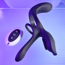 Load image into Gallery viewer, Playboy Pleasure The 3 Way Prostate Massager Cock Ring Anal Plug Combo