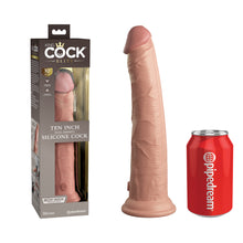 Load image into Gallery viewer, King Cock Elite 10'' Dual Density Cock Flesh Dildo Suction Cup Sex Toy