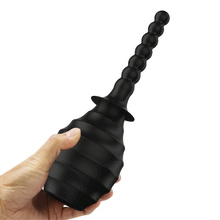 Load image into Gallery viewer, Mr Play Anal Douche Large 330ml Beaded Nozzle Cleaner Enema Bulb BLKM7