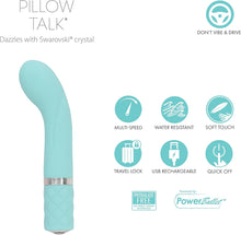 Load image into Gallery viewer, Pillow Talk Racy Bullet Curved G-Spot Vibrator Rechargeable Teal Pink