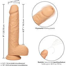 Load image into Gallery viewer, Squirting Fuck Stick 9" Vibrating Dildo Suction Cup Dong Flesh Sex Toy
