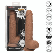 Load image into Gallery viewer, Squirting Fuck Stick 9" Vibrating Dildo Suction Cup Dong Brown Sex Toy