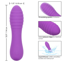 Load image into Gallery viewer, CalExotics Bliss Liquid Silicone Ripple G Spot Vibrator