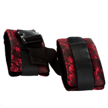 Load image into Gallery viewer, Scandal Control Cuffs Red & Black Adjustable wrists or ankles