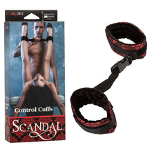 Load image into Gallery viewer, Scandal Control Cuffs Red & Black Adjustable wrists or ankles