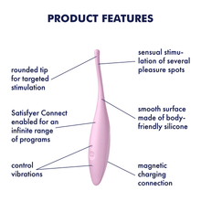 Load image into Gallery viewer, Satisfyer Twirling Joy Clitoral Stimulator App Connect Tip Vibrator USB Pink