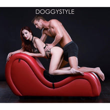 Load image into Gallery viewer, Master Series Kinky Couch Sex Chaise Lounge with Love Pillows - Red