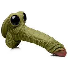Load image into Gallery viewer, Creature Cock Swamp Monster Green Scaly Silicone Dildo