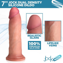 Load image into Gallery viewer, Jock 7" Dual Density Silicone Dildo Realistic Dong Suction Cup Sex Toy