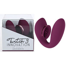 Load image into Gallery viewer, Twitch 3 G-Spot Vibrator & Clitoral Stimulator Suction Rechargeable Burgundy