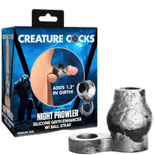 Load image into Gallery viewer, Night Prowler Silicone Penis Sleeve + Ball Stretcher