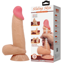 Load image into Gallery viewer, Pretty Love Sliding Skin Dildo 7.6" Realistic Suction Cup Dong Sex Toy