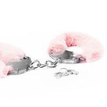 Load image into Gallery viewer, Lovetoy Fetish Pleasure Fluffy Hand Cuffs Pink Handcuffs