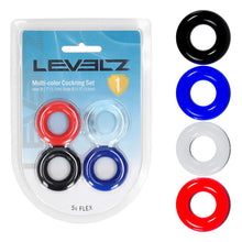 Load image into Gallery viewer, LEVELZ Multicolour Cock Ring Set - 4 Pack