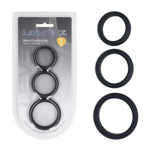 Load image into Gallery viewer, LEVELZ Wide O Silicone Cock Ring Set of 3 - S/M/L