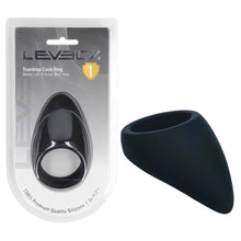 Load image into Gallery viewer, LEVELZ Teardrop Silicone Cock Ring - Black