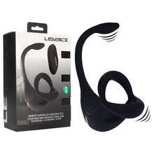 Load image into Gallery viewer, LEVELZ Remote Controlled Vibrating TriO Cock Ring with Prostate Stimulator