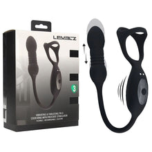 Load image into Gallery viewer, LEVELZ Vibrating & Thrusting TriO Cock Ring with Prostate Stimulator