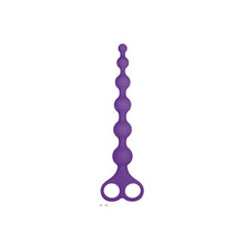 Load image into Gallery viewer, 8" Ribbed Silicone Anal Beads Black
